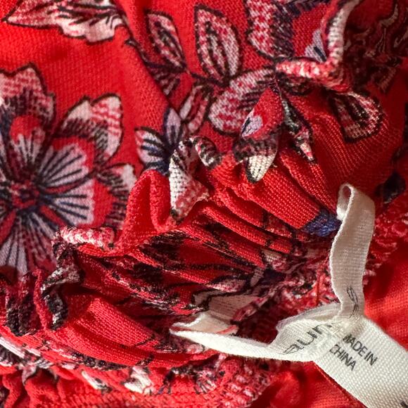 Maurices Large Top Floral Hi-Low Hem Sleeveless Stretch Lined Tiered Square Neck - Picture 8 of 10